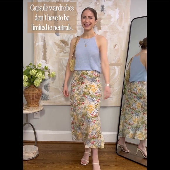 Reformation Bea Skirt Color: Countryside - Picture 14 of 16